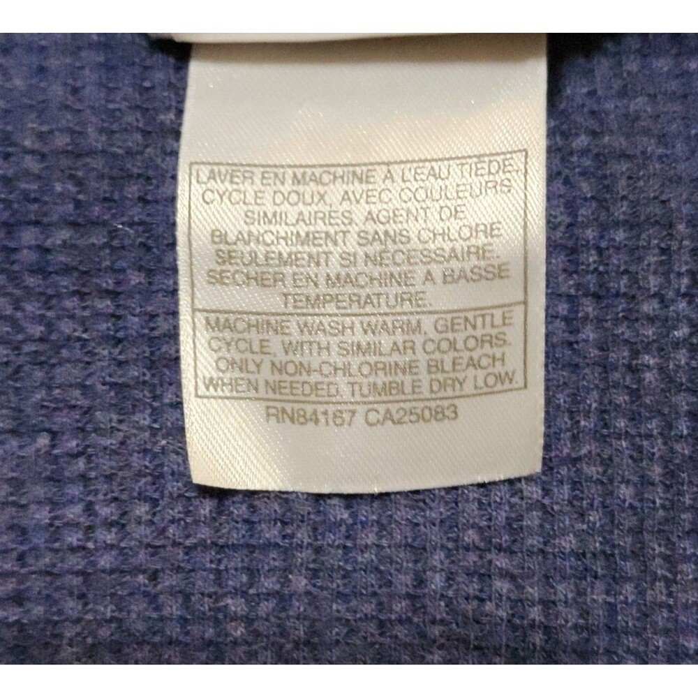 Disney Store Mens Cotton Henley Shirt M Embroidered Goofy Waffle Blue Green Trim - Picture 8 of 9